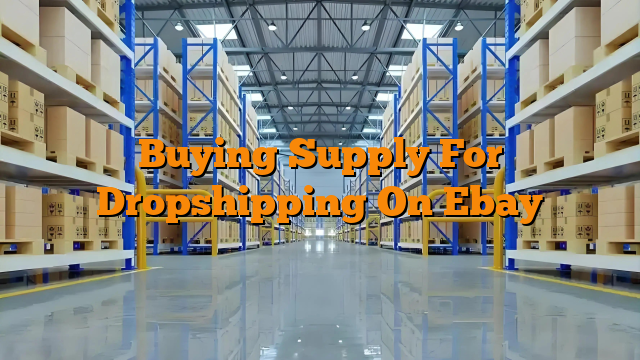 Buying Supply For Dropshipping On Ebay