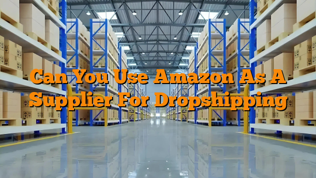 Can You Use Amazon As A Supplier For Dropshipping