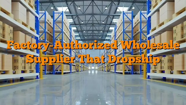 Factory-Authorized Wholesale Supplier That Dropship