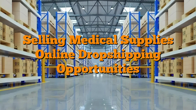 Selling Medical Supplies Online Dropshipping Opportunities