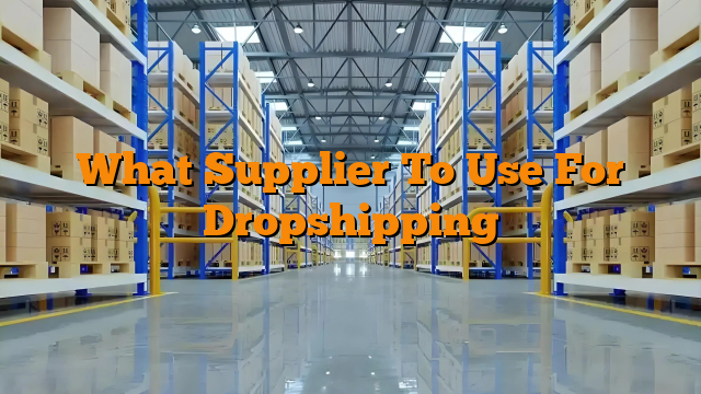 What Supplier To Use For Dropshipping