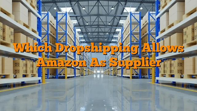 Which Dropshipping Allows Amazon As Supplier