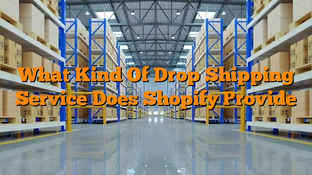 What Kind Of Drop Shipping Service Does Shopify Provide