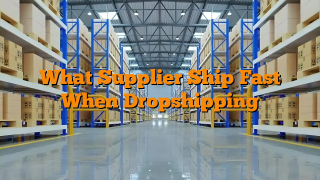 What Supplier Ship Fast When Dropshipping