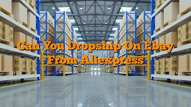 Can You Dropship On Ebay From Aliexpress