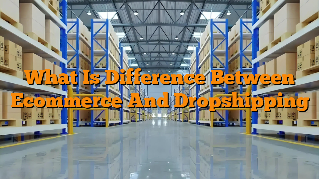What Is Difference Between Ecommerce And Dropshipping